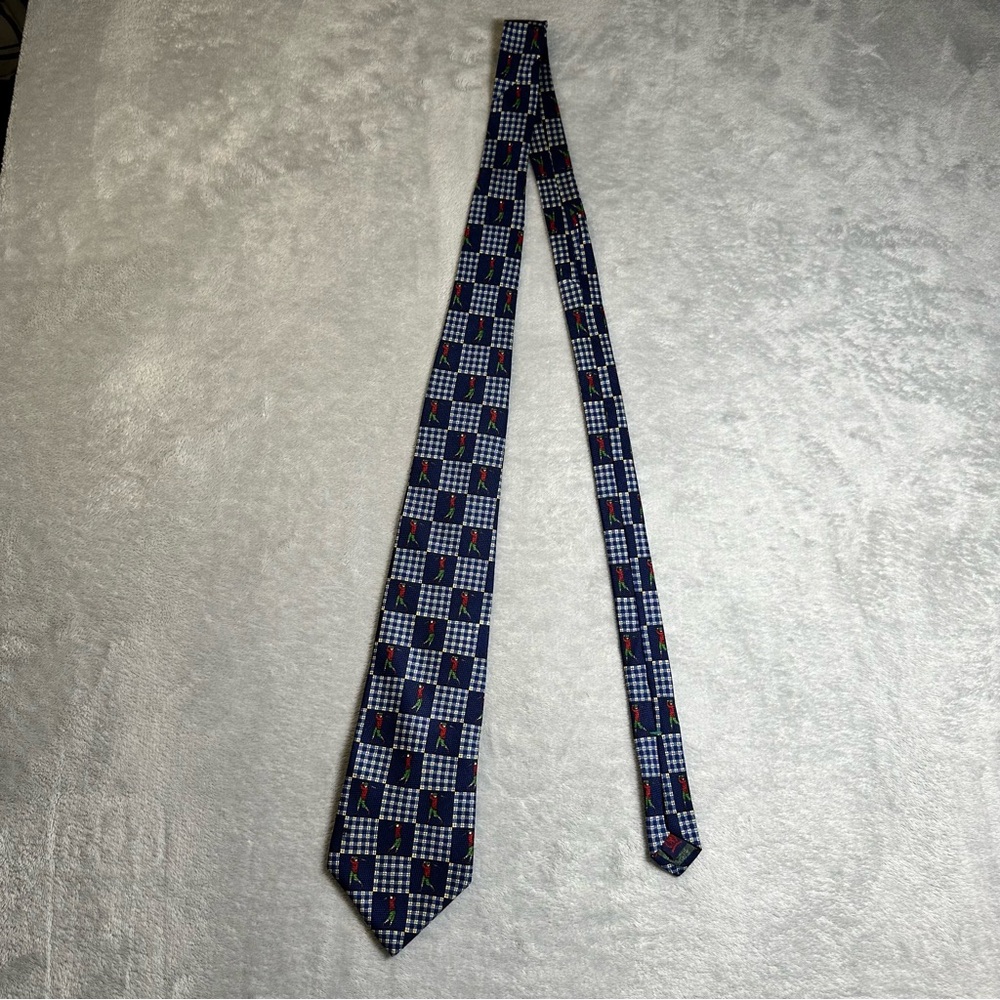 Vintage Tommy Hilfiger Golf Tie Men’s 100% Silk Made in USA - Picture 7 of 8